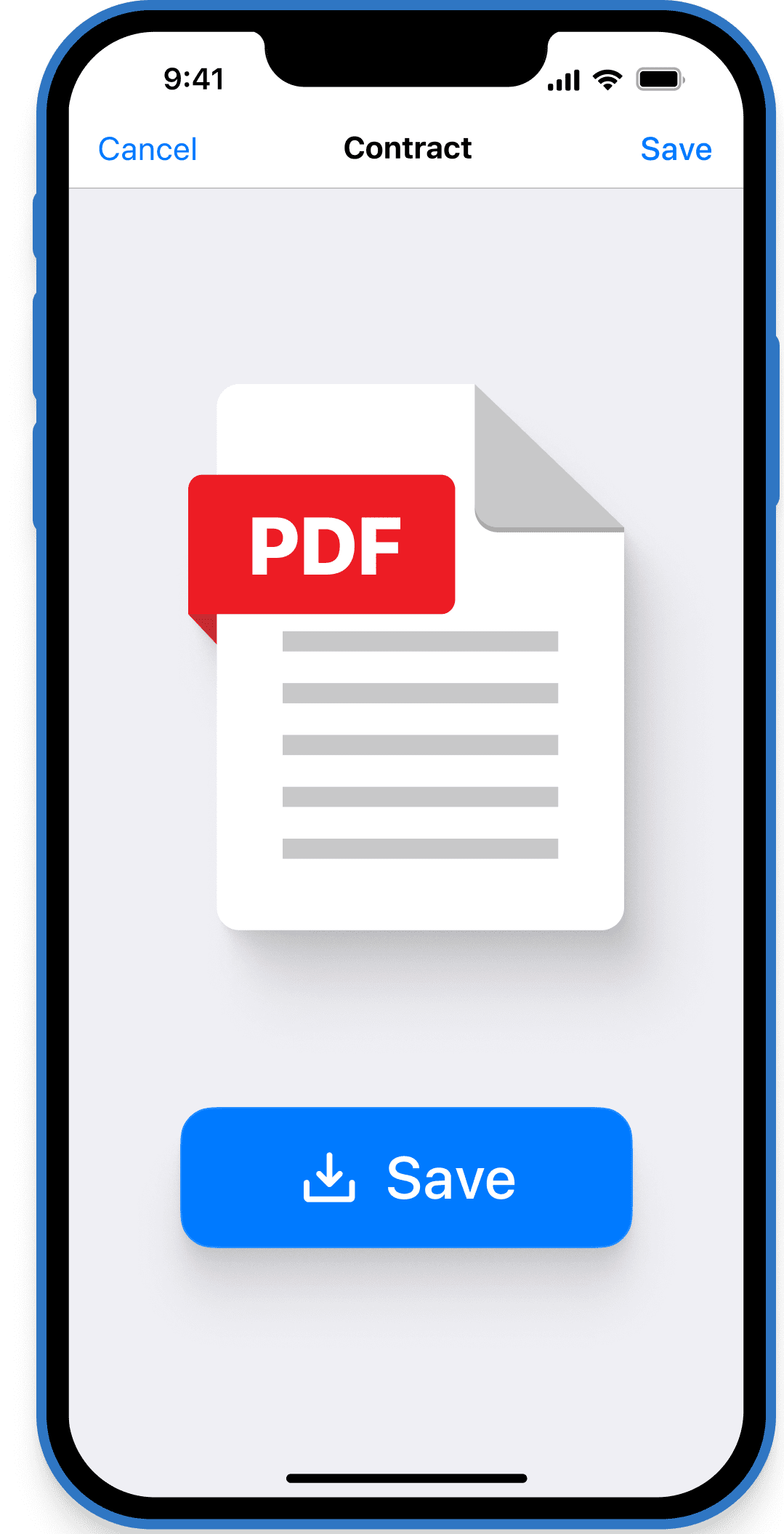 scanning a document with the Scanner App for iPhone