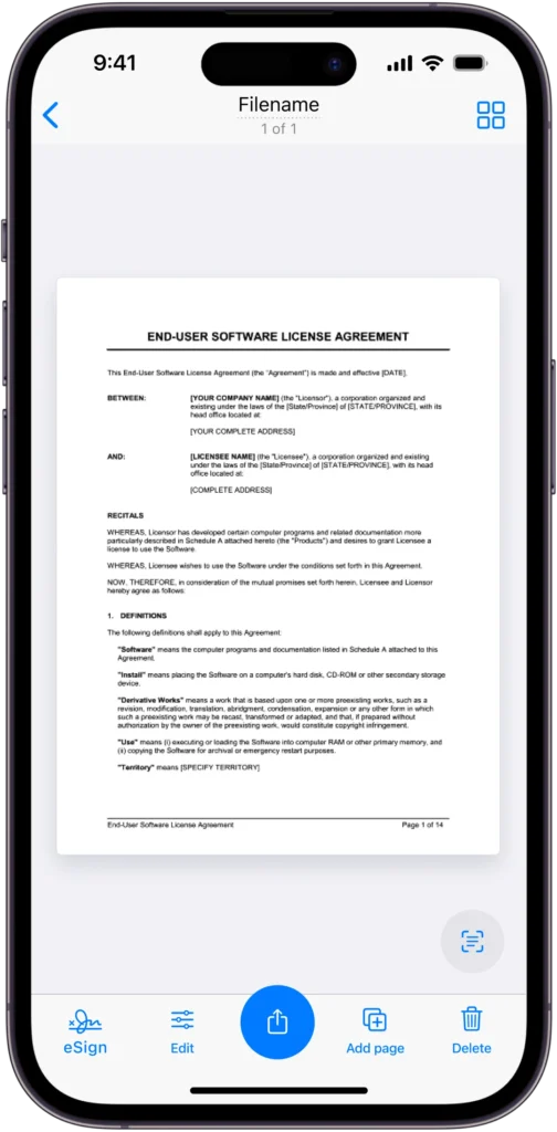 scanner app by Municorn interface screenshot