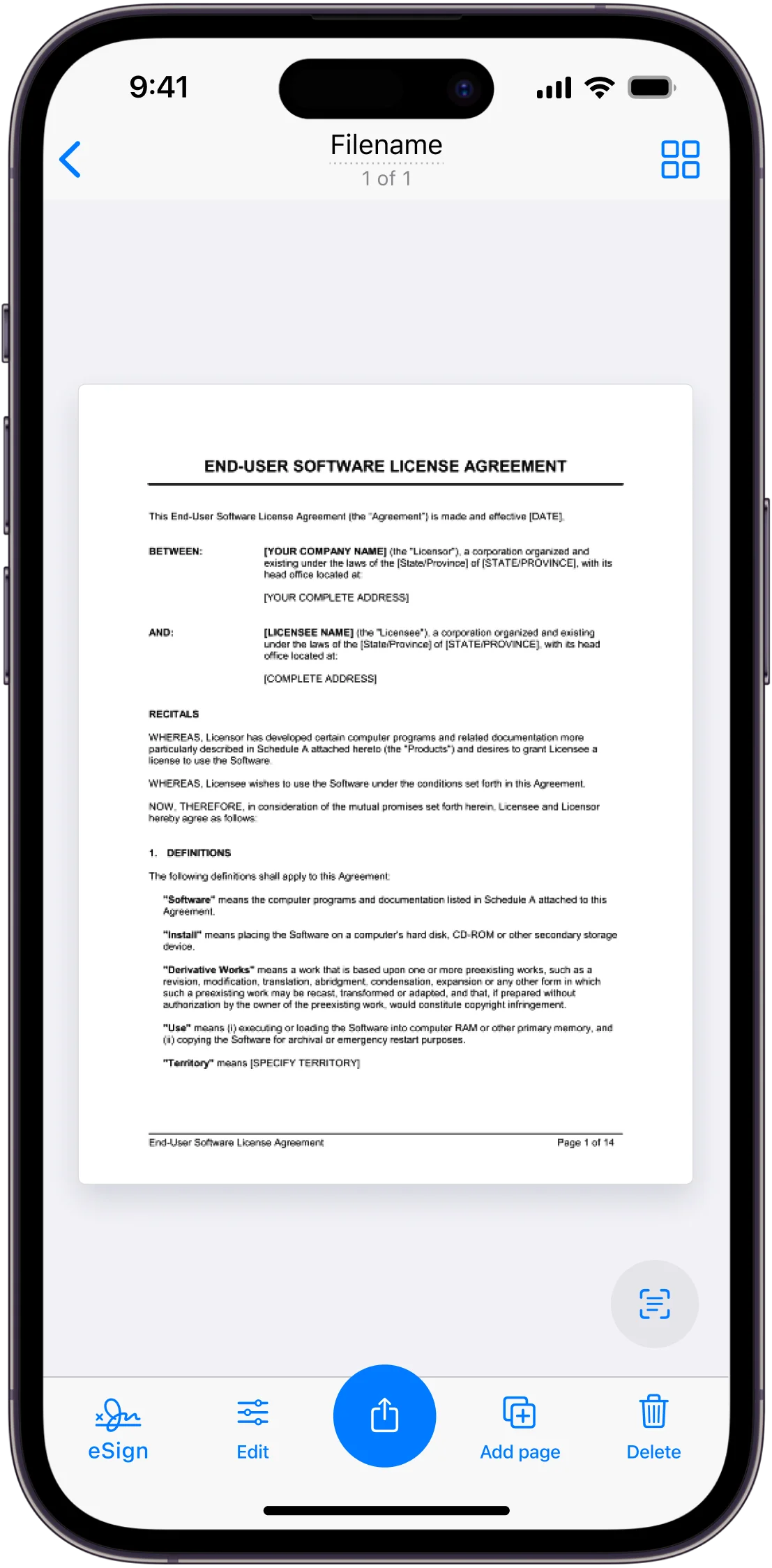 scanner app by Municorn interface screenshot
